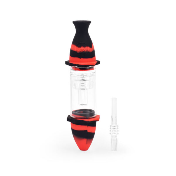 Ritual – 7” Silicone Deluxe Nectar Collector – Black & Red - Image 2