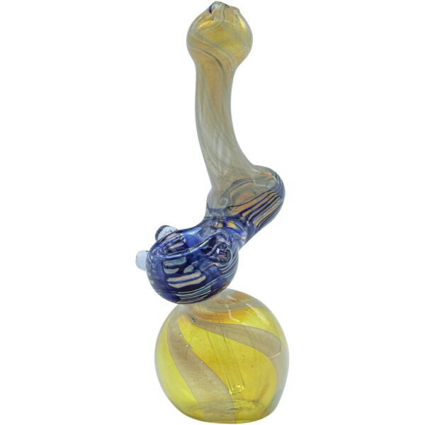 LA Pipes “Rake Bubb” Fumed Sherlock Bubbler Pipe (Various Colors) - Image 4