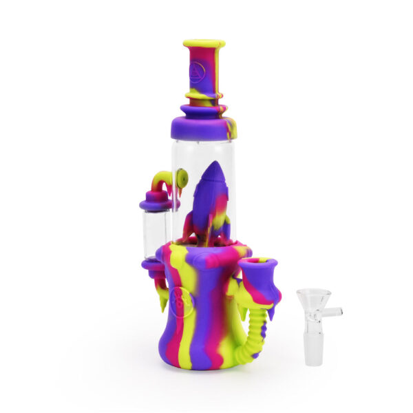 Ritual – 8.5” Silicone Rocket Recycler – Miami Sunset - Image 2