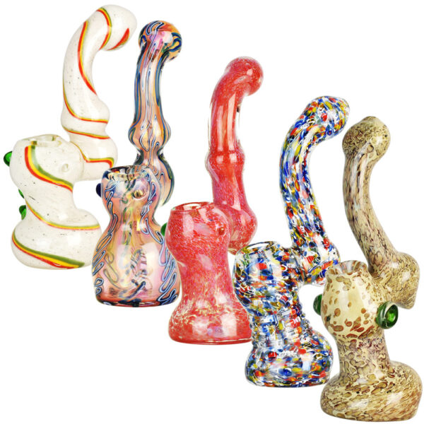 High End Art Glass Bubbler – 7″ – 8″ / Assorted – 6PC BUNDLE