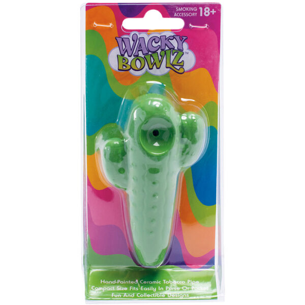 Wacky Bowlz Cactus Ceramic Hand Pipe | 4″ - Image 3