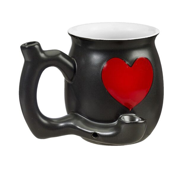 Embossed Red Heart Mug – White Inside
