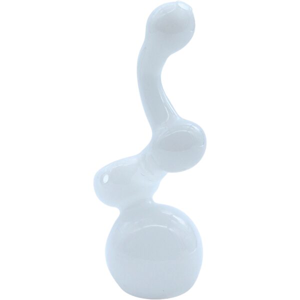 LA Pipes “Ivory Sherlock” Glass Sherlock Bubbler Pipe - Image 4