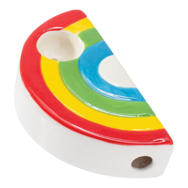 Wacky Bowlz Rainbow Ceramic Pipe – 3.5″ - Image 2