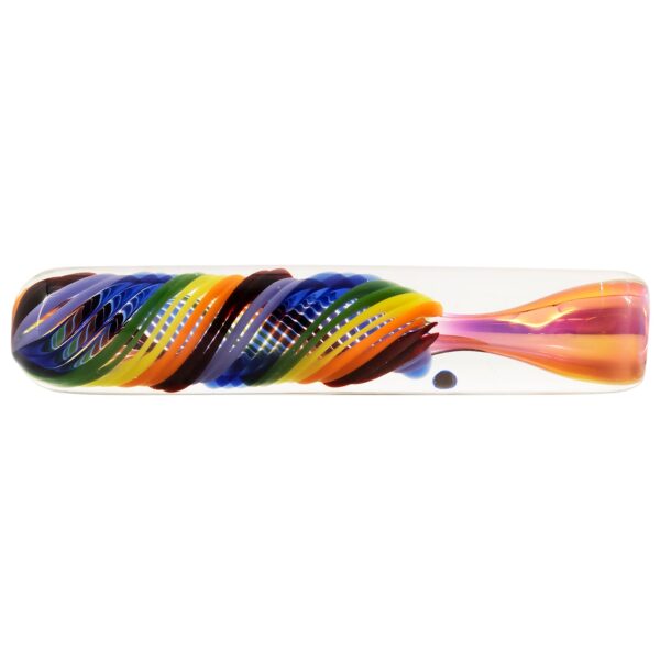 LA Pipes “Twisted Rainbow” Fumed Glass Chillum - Image 4
