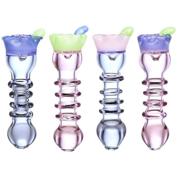 Wiggle Worm Fumed Chillum – 3.5″ / Colors Vary