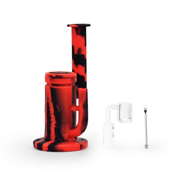 Ritual – 8.5” Silicone Sidecar Rig – Black & Red - Image 2