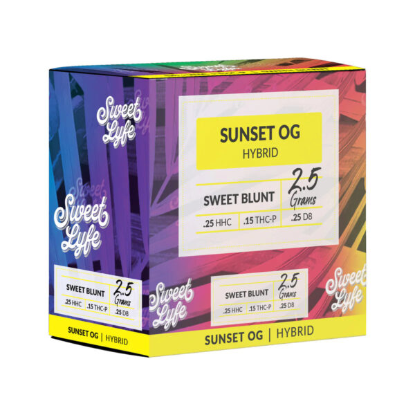 Sweet Blunt D8, HHC, THC-P – Sunset OG (Hybrid) - Image 2