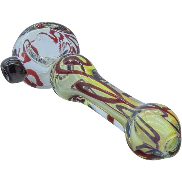 LA Pipes “Painted Warrior Spoon” Glass Pipe - Image 8