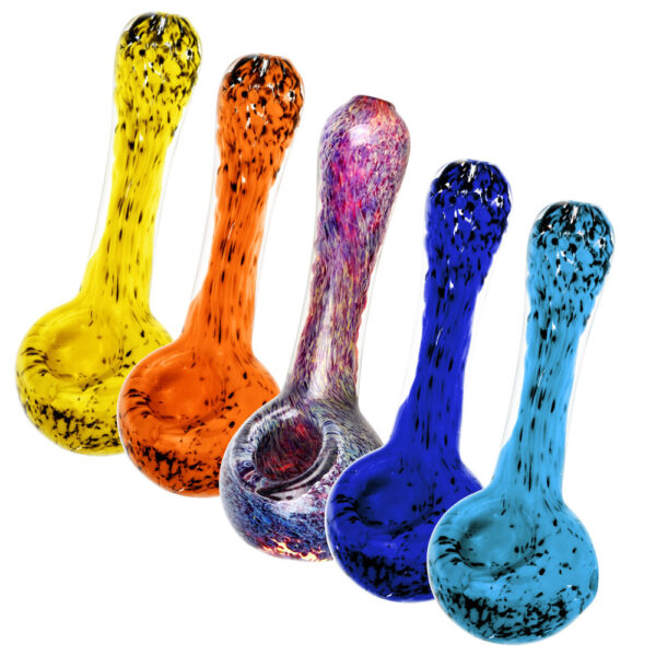 Pulsar Melting Color Fritted Spoon Pipe – 4.5″ / Colors Vary