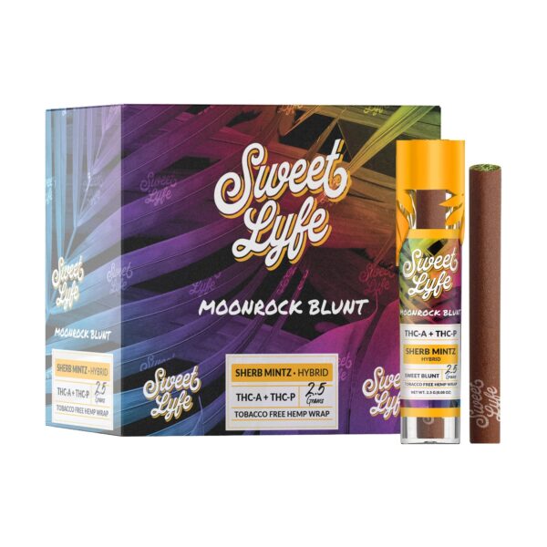 Sweet Lyfe Moonrock Blunt THCA+THCP – Sherb Mintz – Hybrid - Image 2