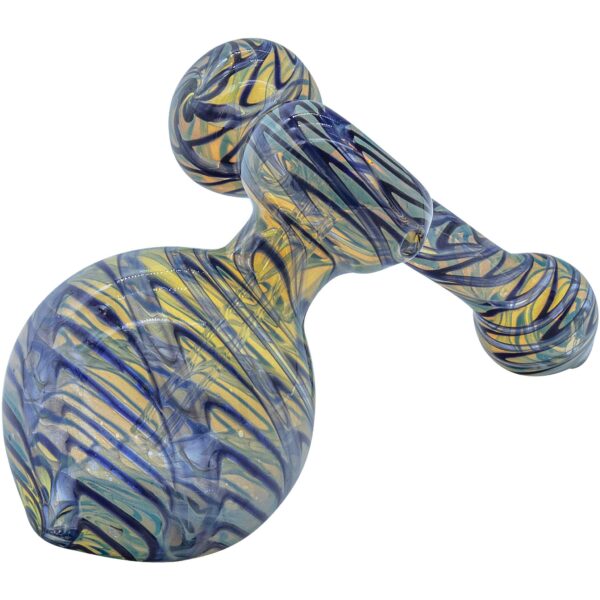 LA Pipes “Colored Sidecar” Fumed Sidecar Bubbler Pipe (Various Colors) - Image 4