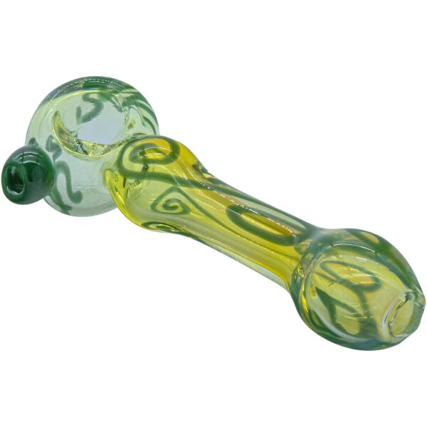 LA Pipes “Painted Warrior Spoon” Glass Pipe - Image 6