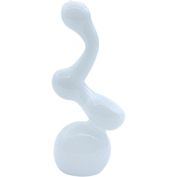 LA Pipes “Ivory Sherlock” Glass Sherlock Bubbler Pipe