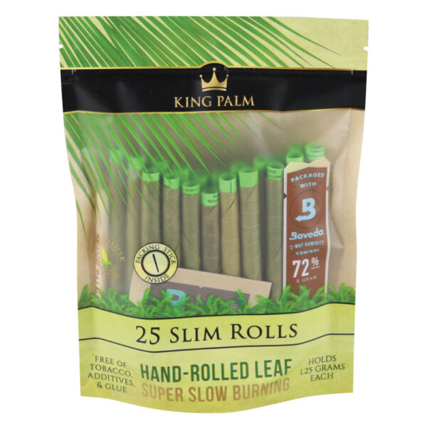 King Palm Hand Rolled Leaf – 25ct / Slim – 8PC DISPLAY - Image 2