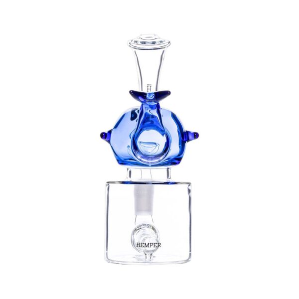 Hemper Blue Whale Glass Water Pipe – 6.25″ / 14mm F - Image 2