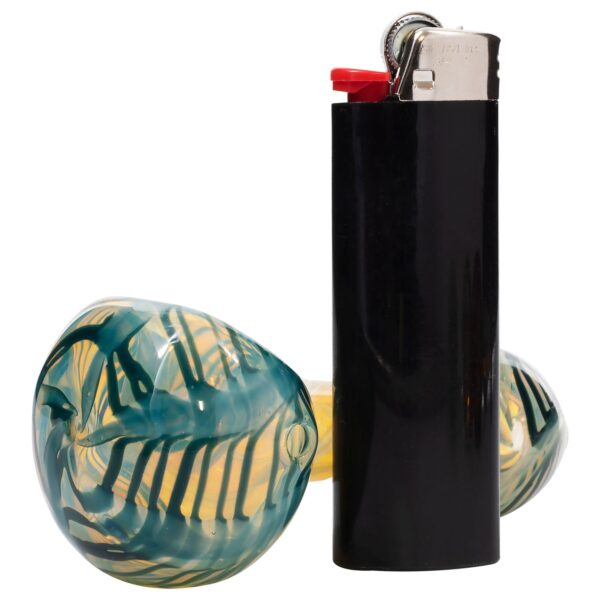 LA Pipes Twisty Cane Spoon Glass Pipe (Various Colors) - Image 9