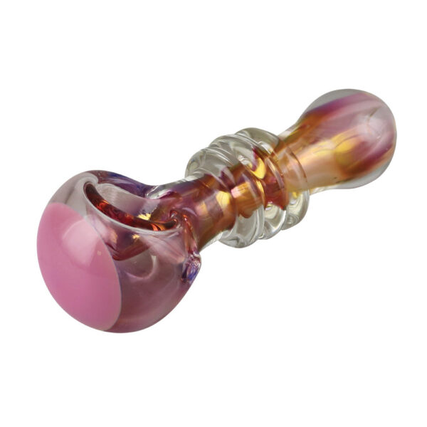 Gold Fumed Jetson Glass Spoon Pipe | Colors Vary - Image 4