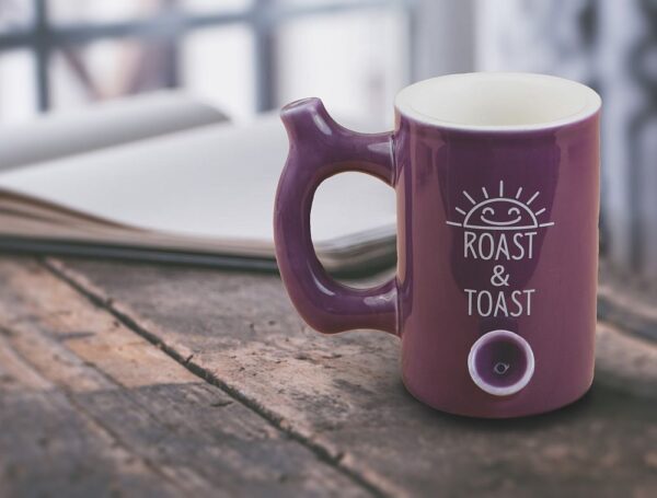 Plum Color Glossy Premium Roast & Toast Mug - Image 4