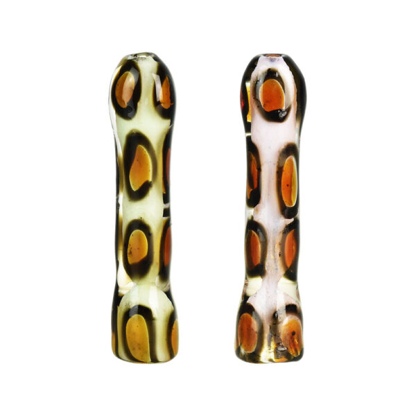 Leopard Spotted Chillum Pipe – 3.5″/Colors Vary