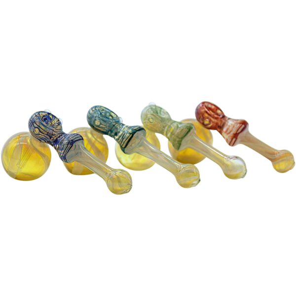 LA Pipes “Raked Hammer” Fumed Hammer Bubbler Pipe (Various Colors) - Image 10