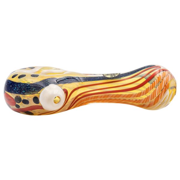 LA Pipes “Dollar Pancake” Dichroic Color-Changing Spoon Glass Pipe - Image 8