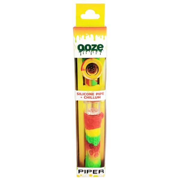 Ooze Piper 2-in-1 Silicone Pipe + Chillum – Asst – 12PC DISP - Image 2
