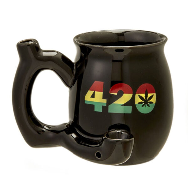 420 Mug – Black Mug with Rasta Colors