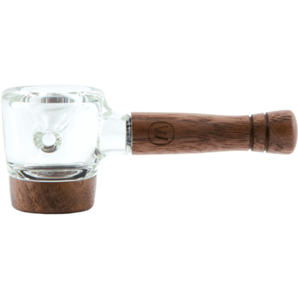 Marley Natural Glass & Walnut Spoon Pipe