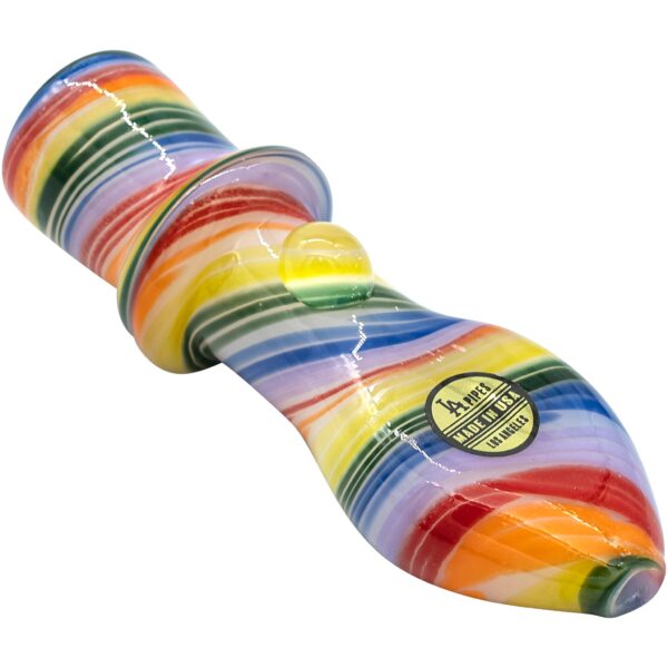 LA Pipes “Rainbow Tornado” Chillum Pipe