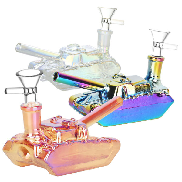 Friendly Fire Tank Bubbler – 5.5″ / 14mm F / Colors Vary