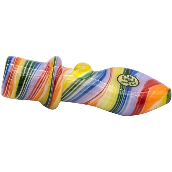 LA Pipes “Rainbow Tornado” Chillum Pipe - Image 3