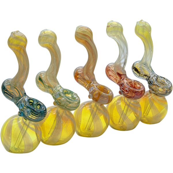 LA Pipes “Rake Bubb” Fumed Sherlock Bubbler Pipe (Various Colors)