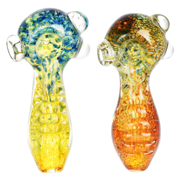 Grip Neck Oceans Reflection Glass Hand Pipe- 4.25″/Colors Vary