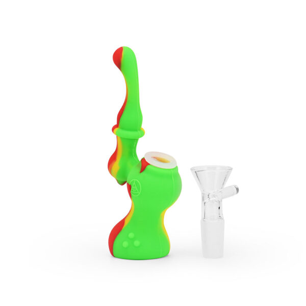 Ritual – 5” Silicone Upright Bubbler – Rasta - Image 2