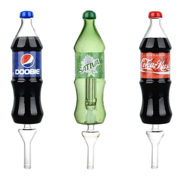 Dabtized Soda Buds Glass Bubbler Dab Straw – 7.75″ / 10mm F / Designs Vary