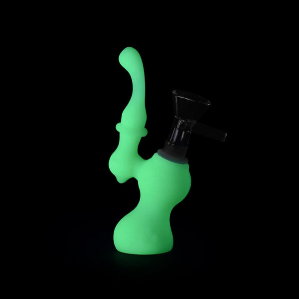 Ritual – 5” Silicone Upright Bubbler – UV Titanium White - Image 2