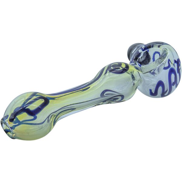 LA Pipes “Painted Warrior Spoon” Glass Pipe - Image 4