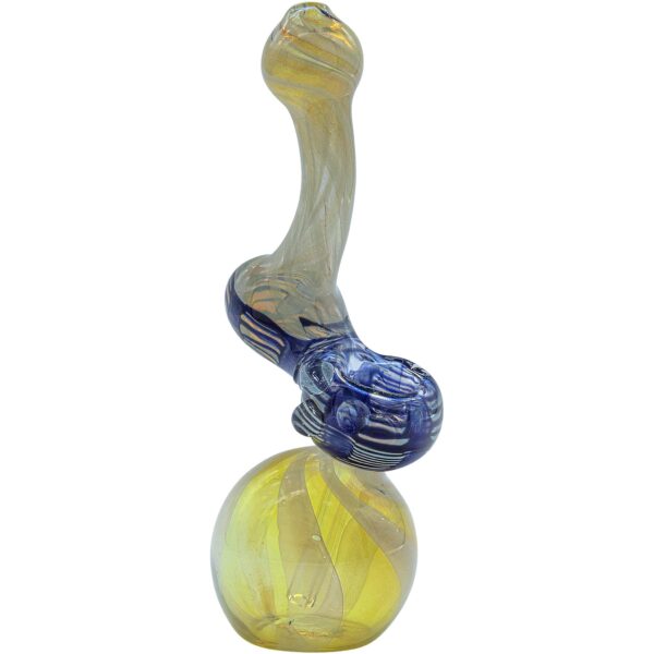 LA Pipes “Rake Bubb” Fumed Sherlock Bubbler Pipe (Various Colors) - Image 3