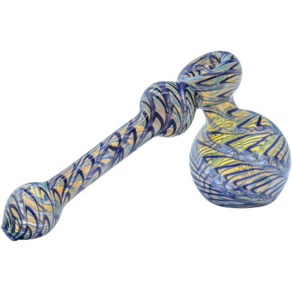 LA Pipes “Full Rake” Fumed Hammer Bubbler Pipe (Various Colors) - Image 9