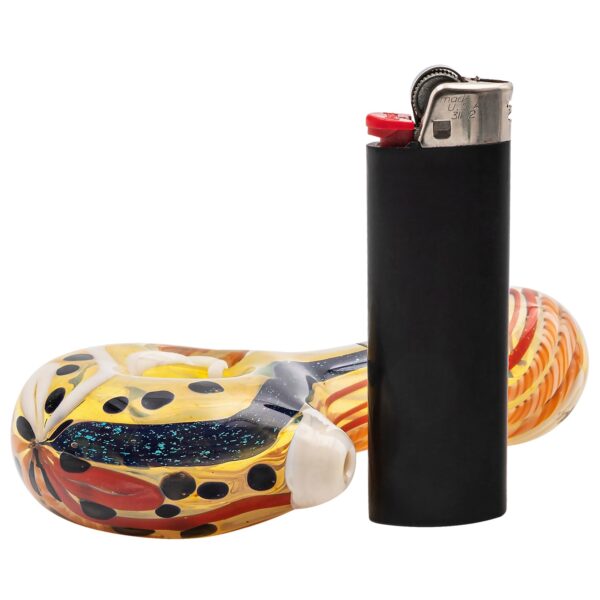 LA Pipes “Dollar Pancake” Dichroic Color-Changing Spoon Glass Pipe - Image 9
