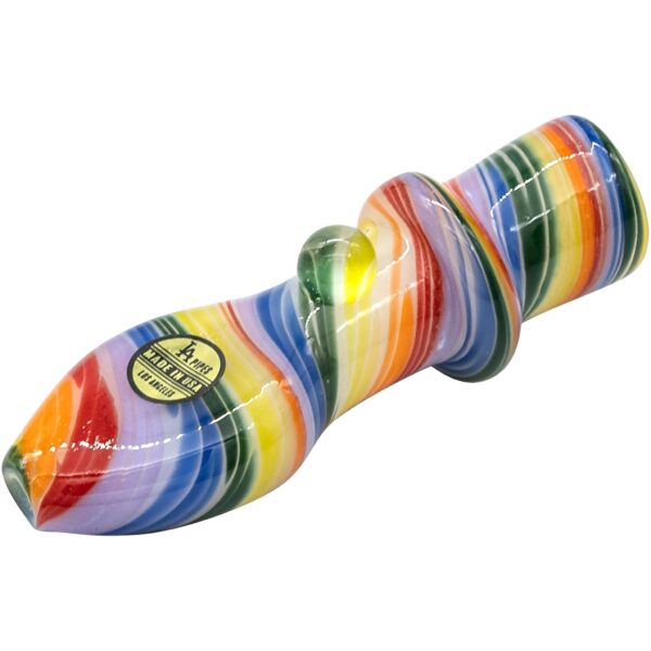 LA Pipes “Rainbow Tornado” Chillum Pipe - Image 5