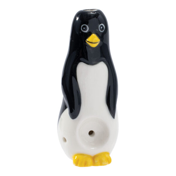 Wacky Bowlz Penguin Ceramic Pipe – 4″