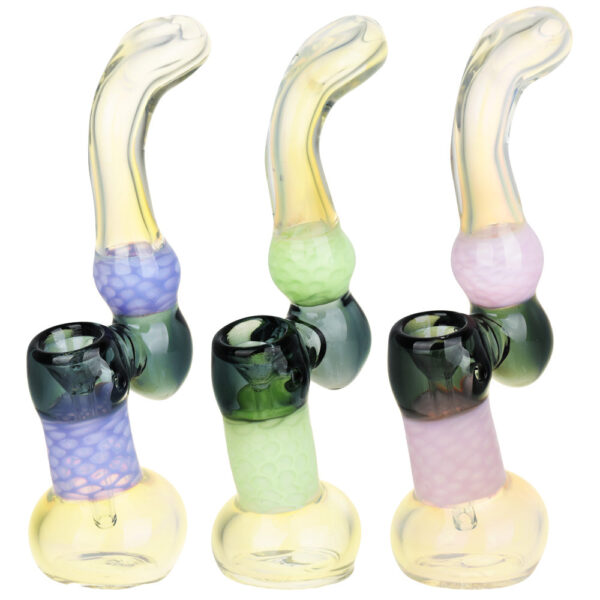 Happenin’ Honeycomb Sherlock Bubbler Pipe – 6.5″ / Colors Vary
