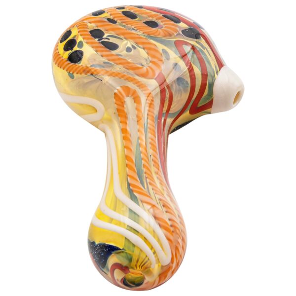 LA Pipes “Dollar Pancake” Dichroic Color-Changing Spoon Glass Pipe - Image 11