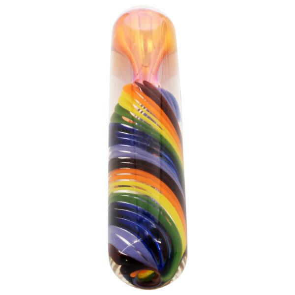 LA Pipes “Twisted Rainbow” Fumed Glass Chillum - Image 2