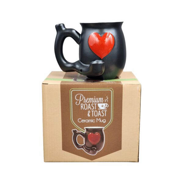 Embossed Red Heart Mug – White Inside - Image 5