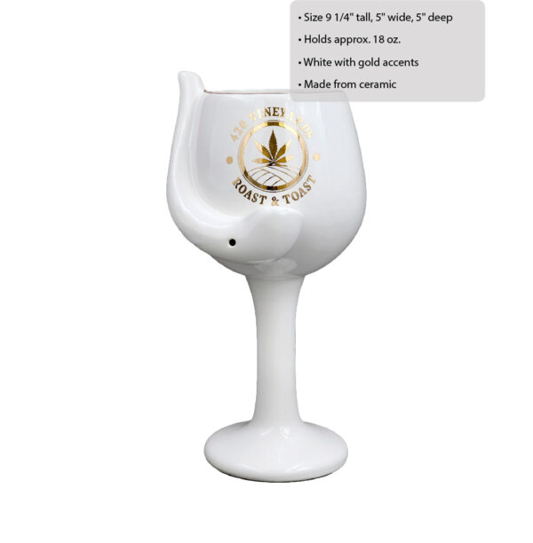 420 Vineyards – Roast & Toast Ceramic Wine Glass pipe - Image 2