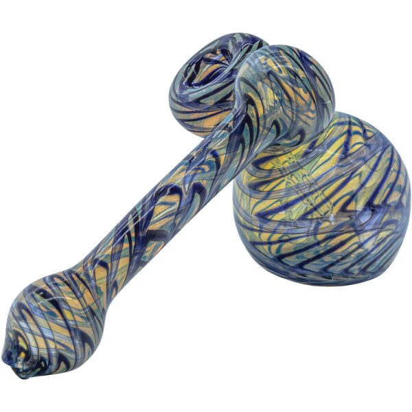 LA Pipes “Colored Sidecar” Fumed Sidecar Bubbler Pipe (Various Colors) - Image 6