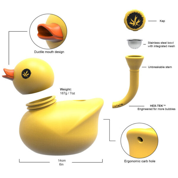 Piecemaker Kwack Silicone Duck Bong - Image 3